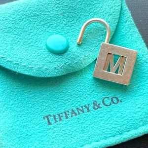 Tiffany & Co. 'M' Alphabet Initial Padlock Charm Pendant